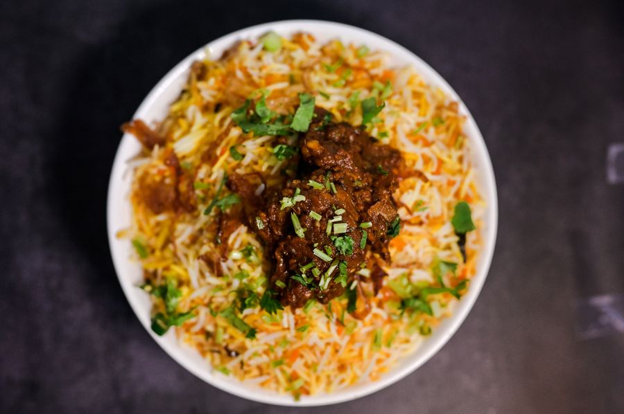 Goat fry biryani